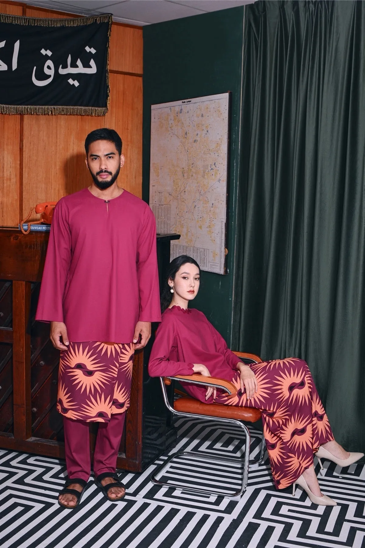 The Congkak Women Folded Skirt - Edge