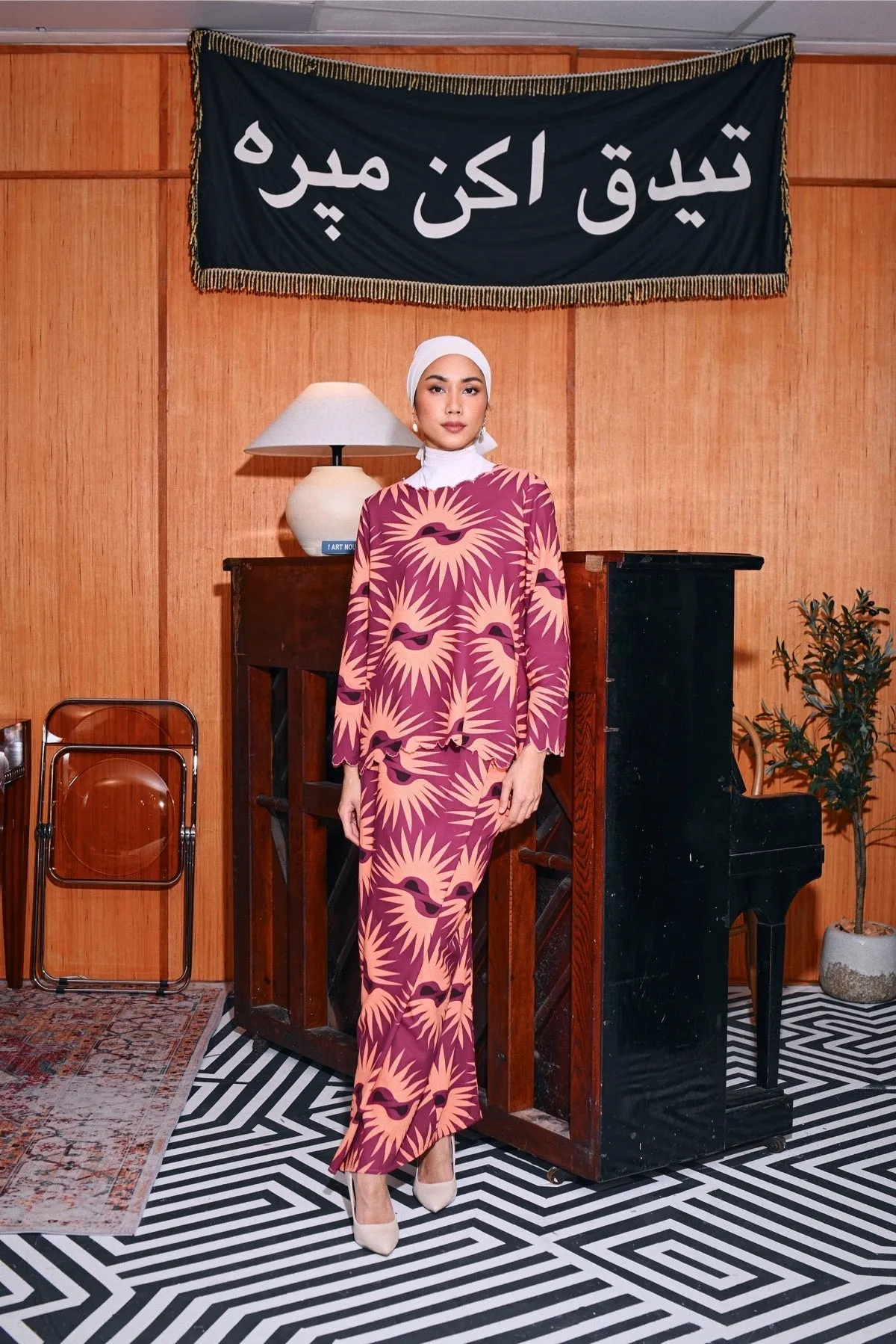The Congkak Women Folded Skirt - Edge