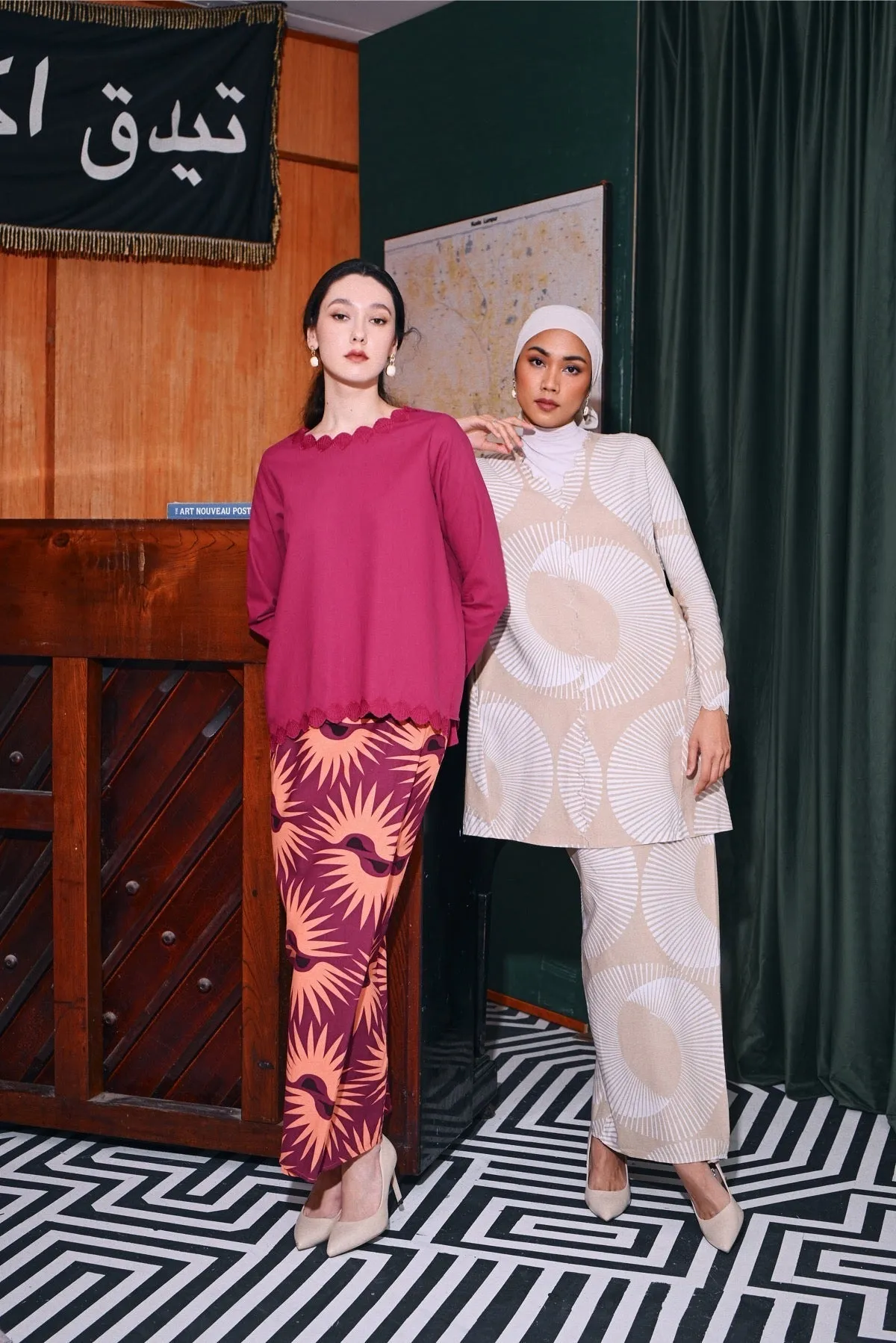 The Congkak Women Folded Skirt - Edge