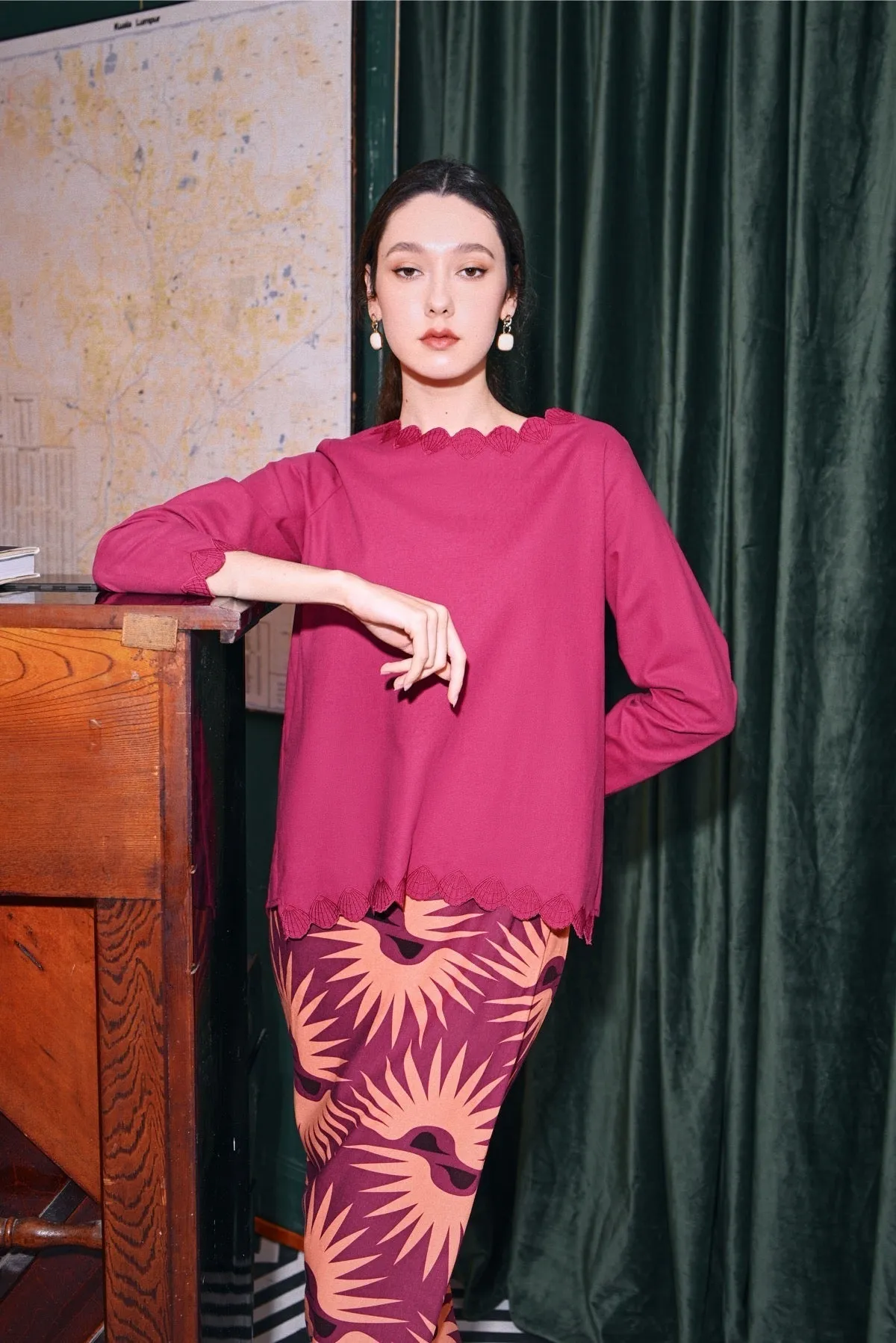 The Congkak Women Folded Skirt - Edge