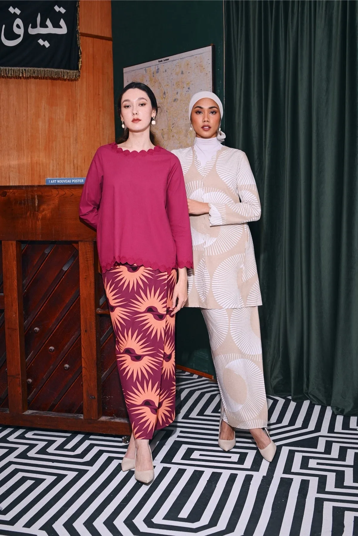 The Congkak Women Folded Skirt - Edge