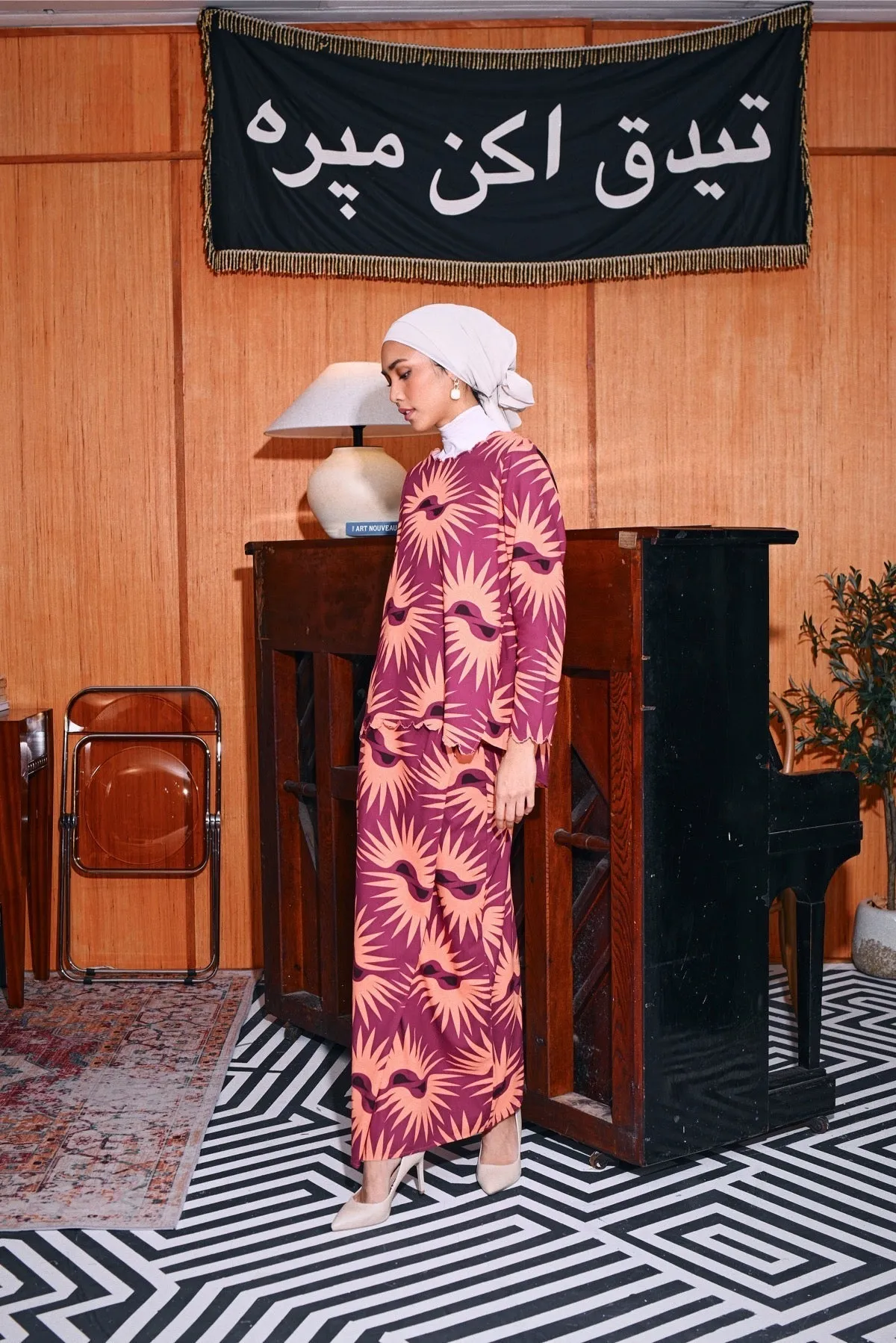 The Congkak Women Folded Skirt - Edge