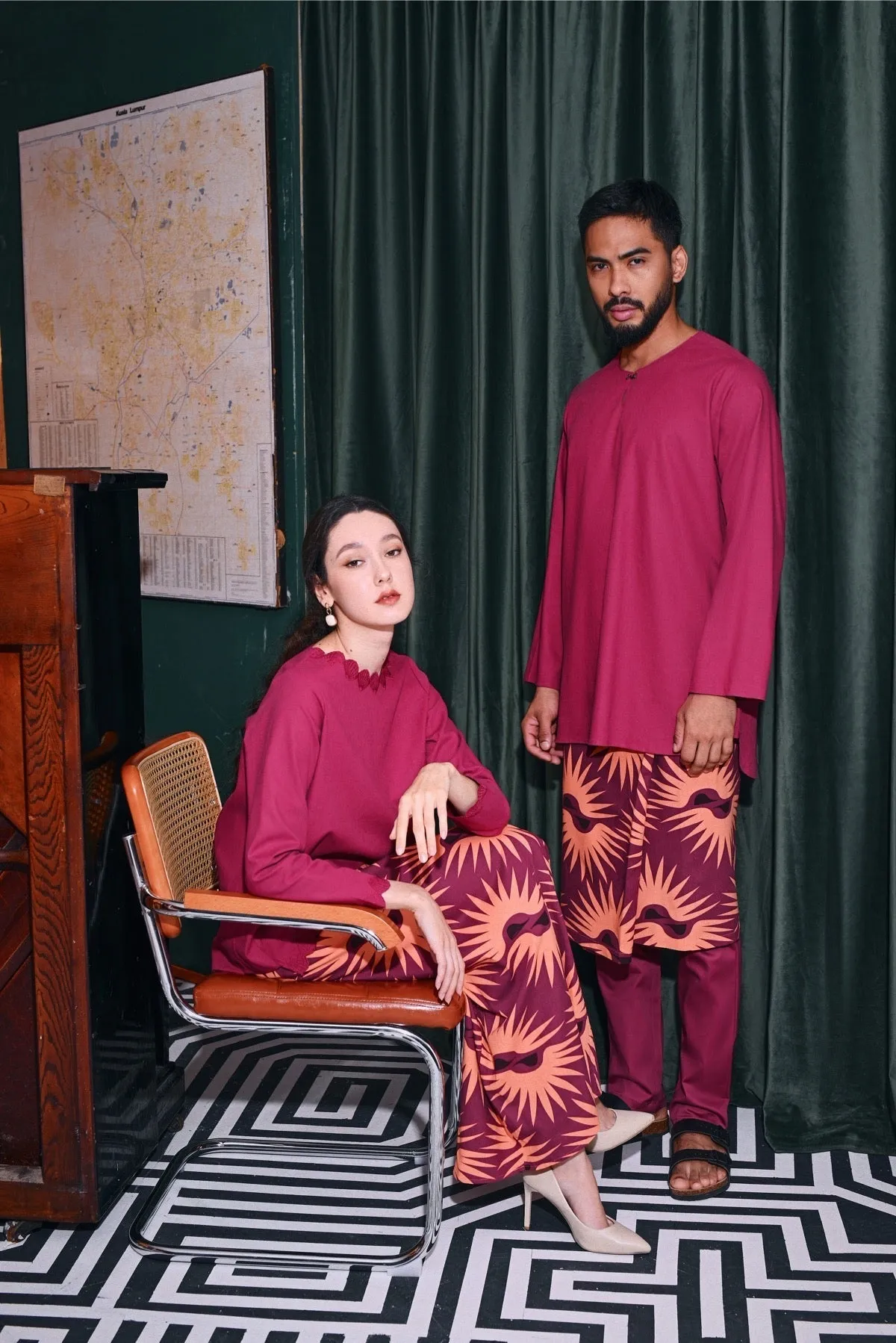 The Congkak Women Folded Skirt - Edge