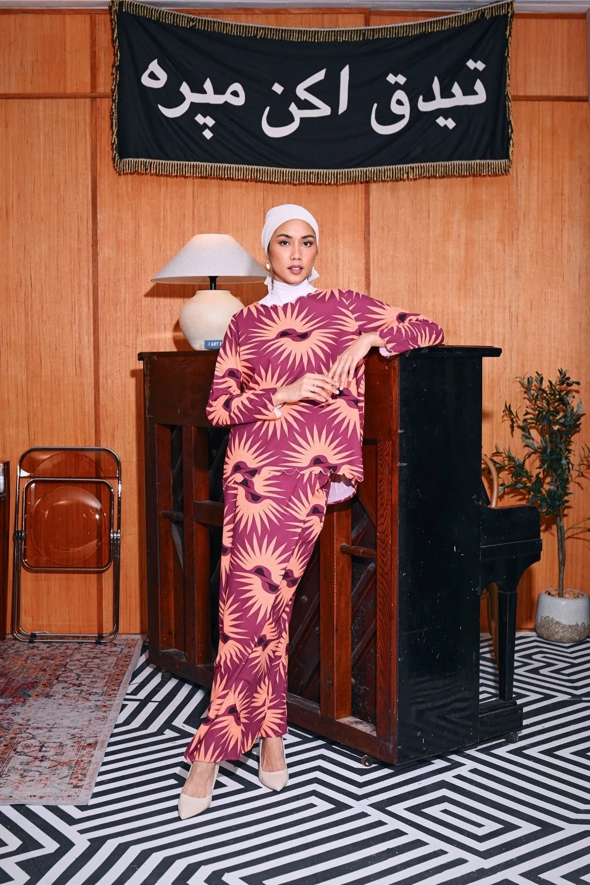 The Congkak Women Folded Skirt - Edge