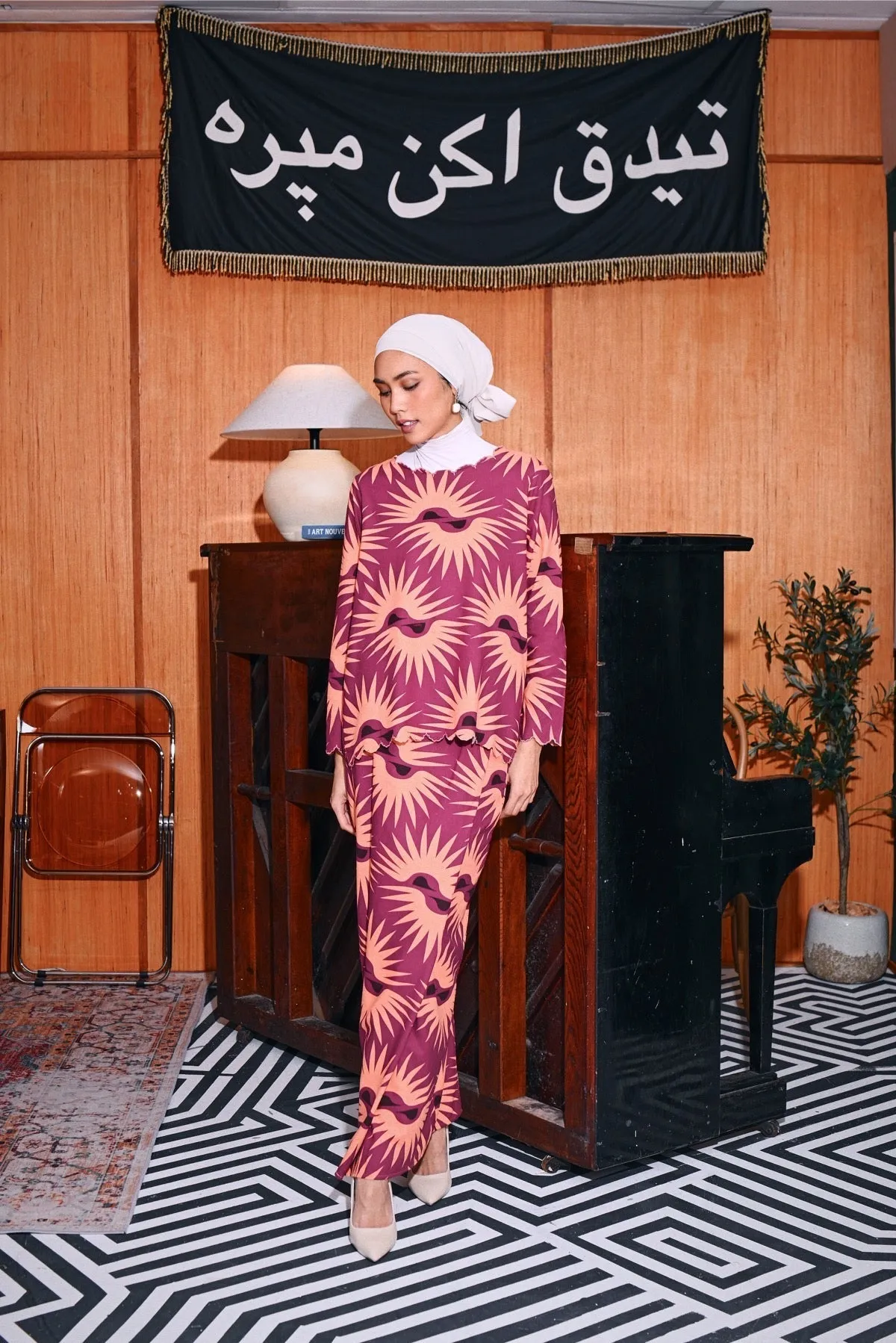 The Congkak Women Folded Skirt - Edge