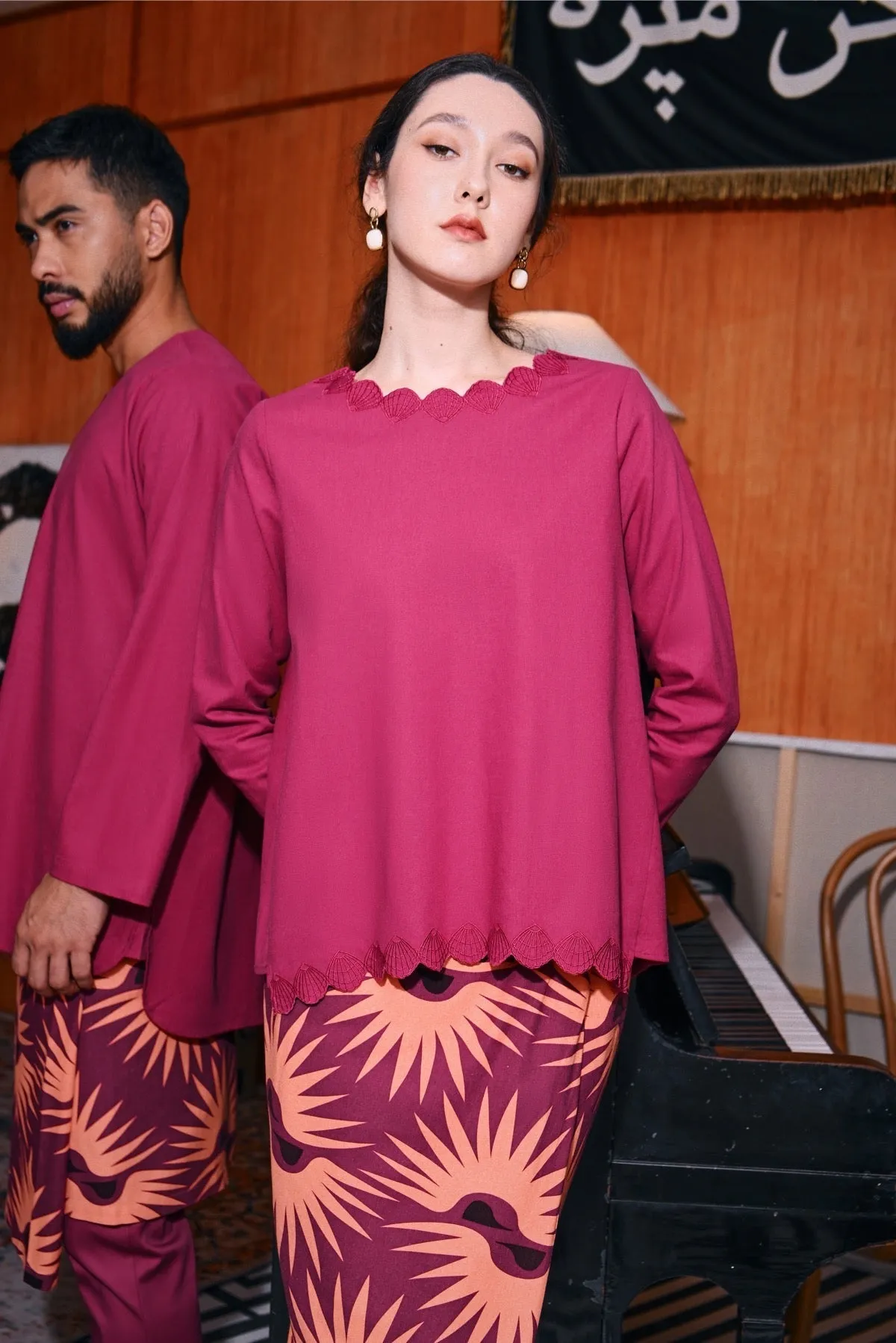 The Congkak Women Folded Skirt - Edge