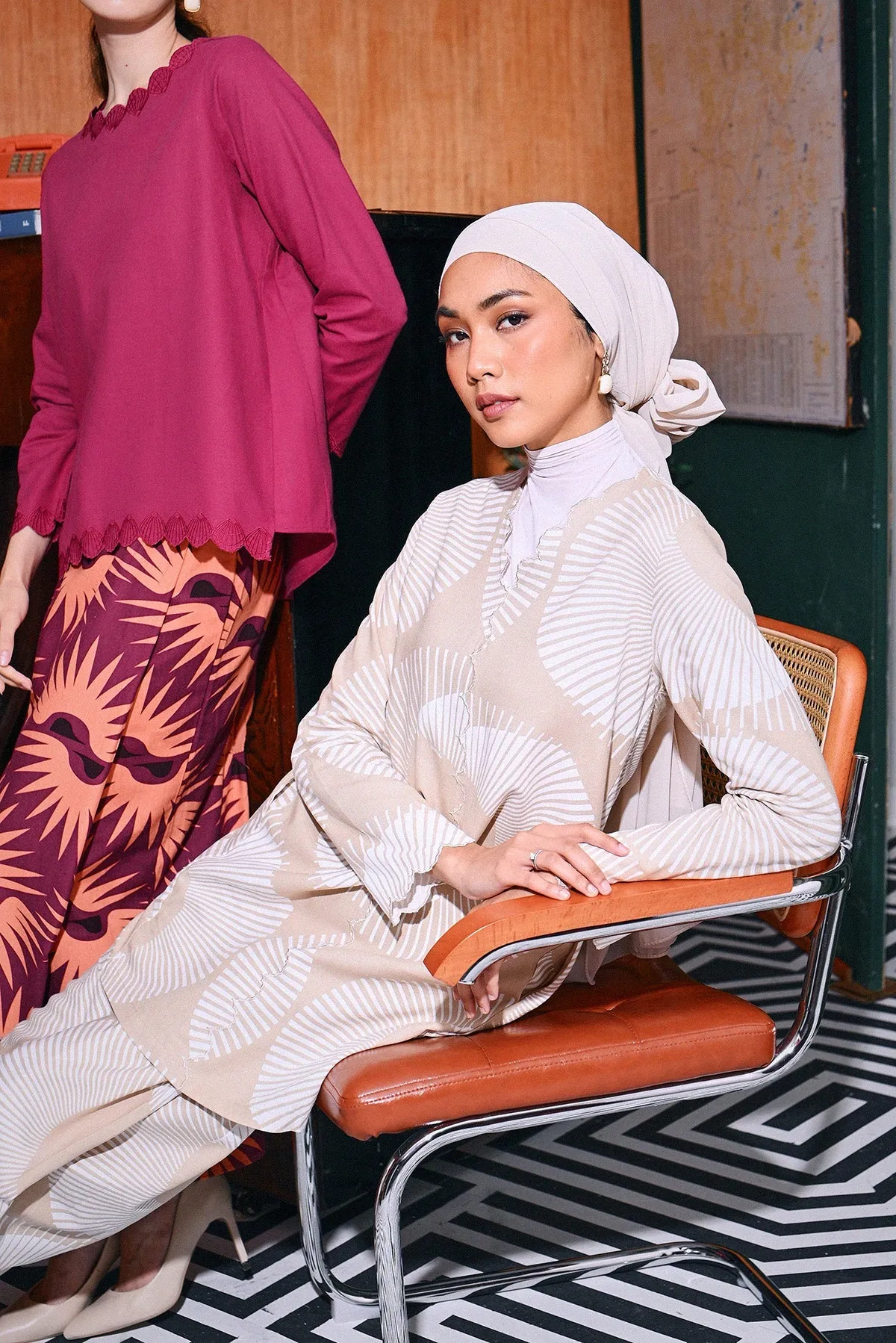 The Congkak Women Folded Skirt - Edge