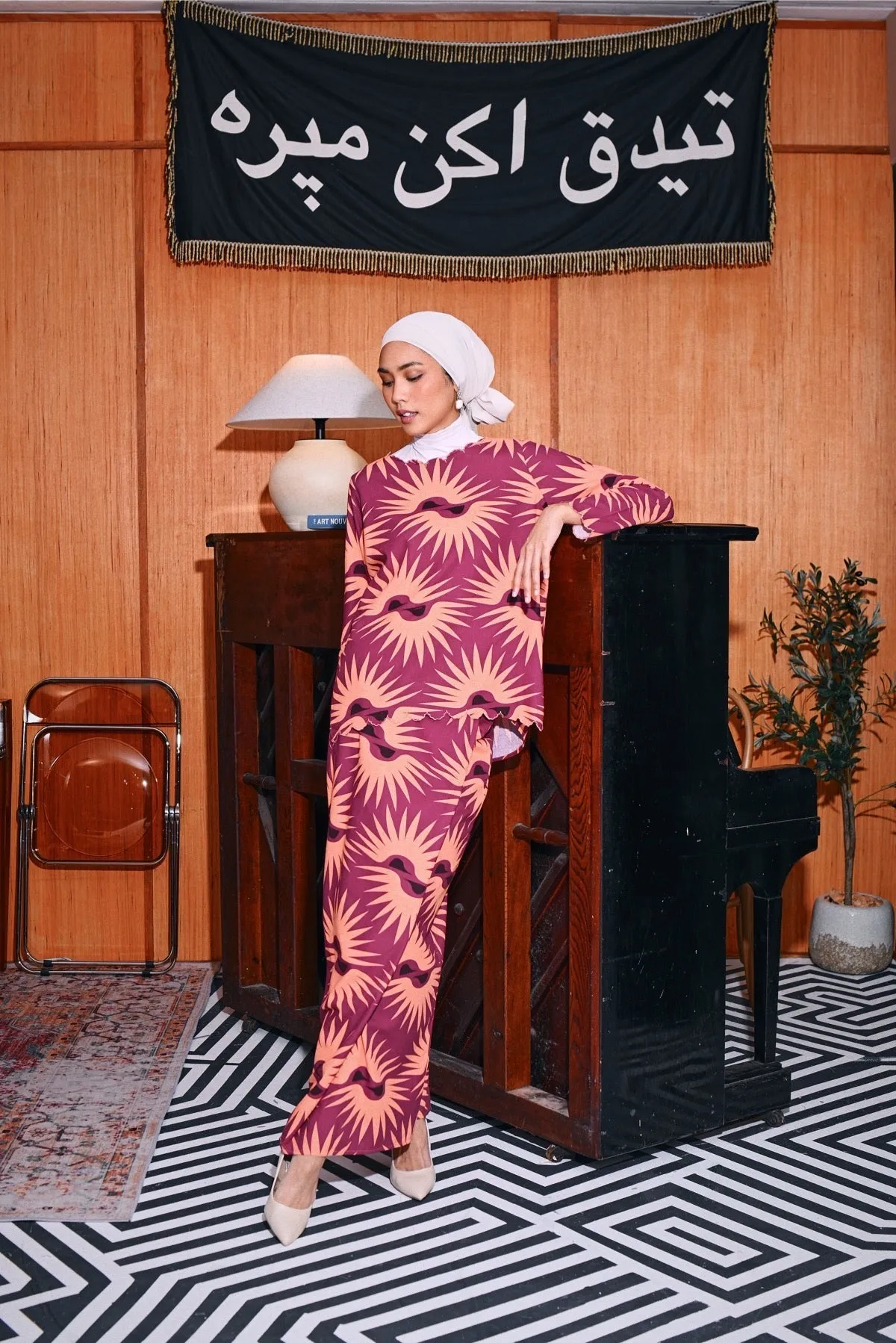 The Congkak Women Folded Skirt - Edge