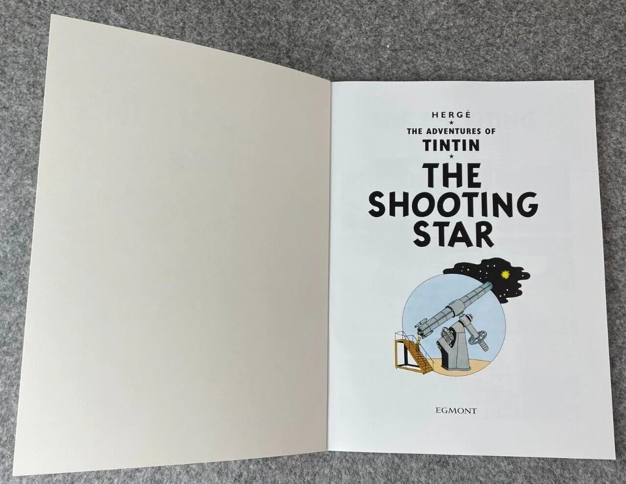 The Shooting Star Tintin Book Egmont UK Paperback Edition