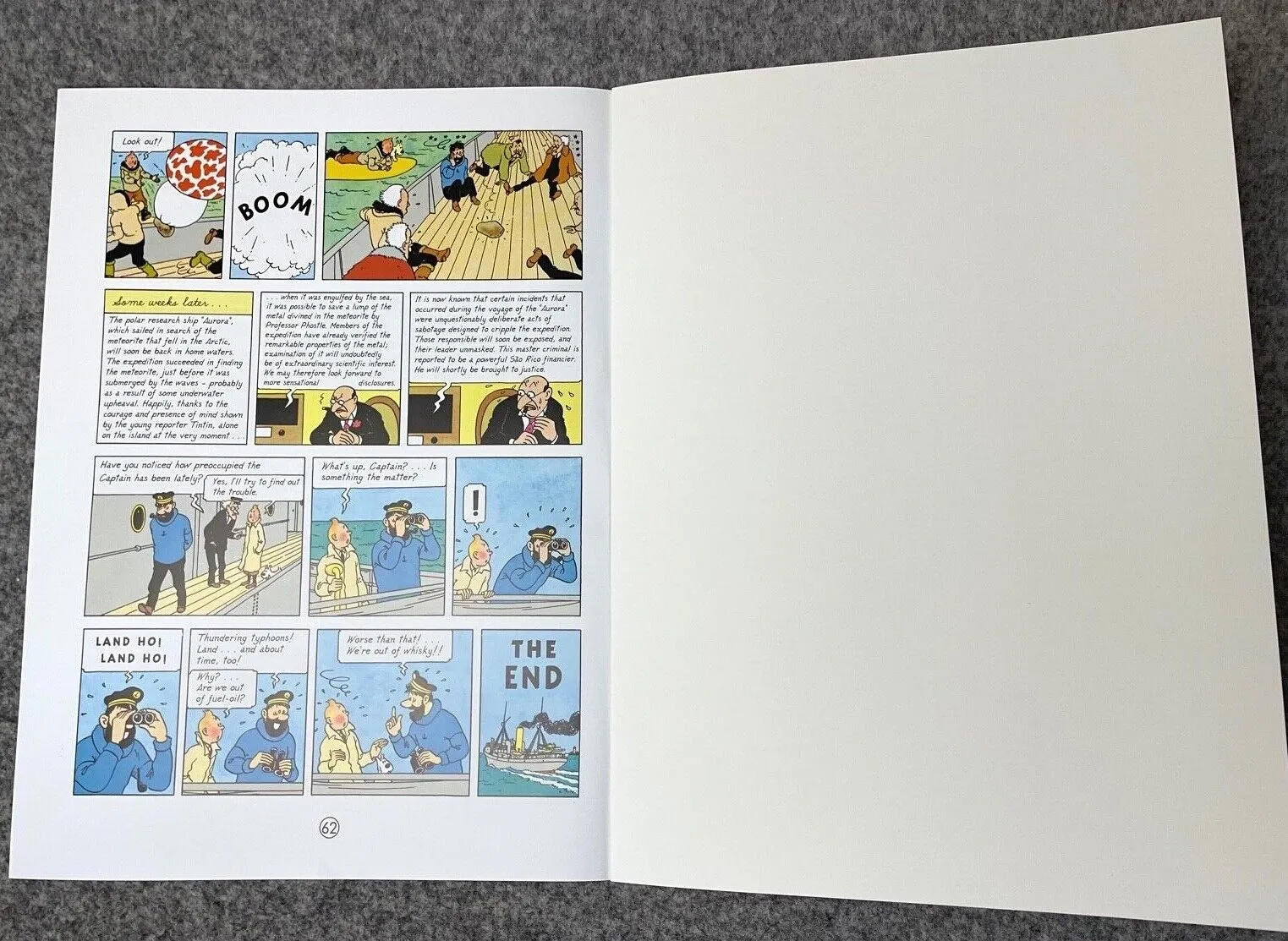 The Shooting Star - Tintin Farshore 2000s UK Edition Book Paperback Herge